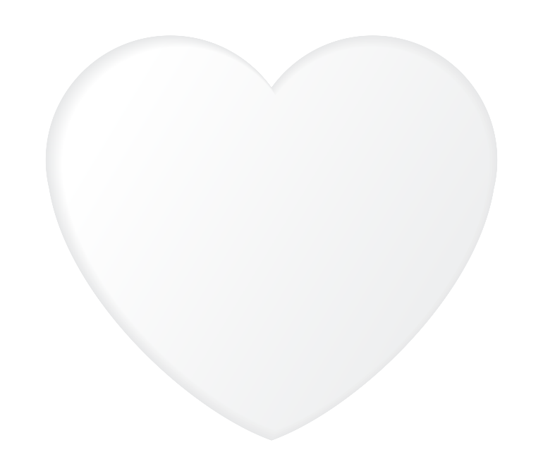 Emoji coração branco png