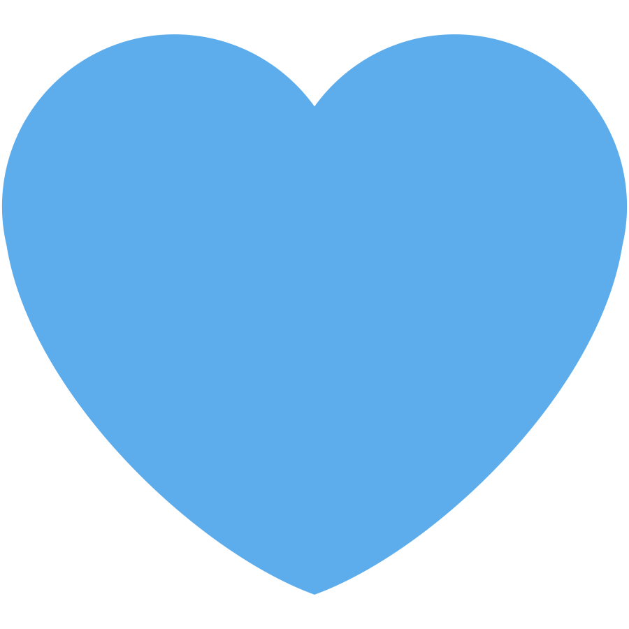 emoji de coração azul