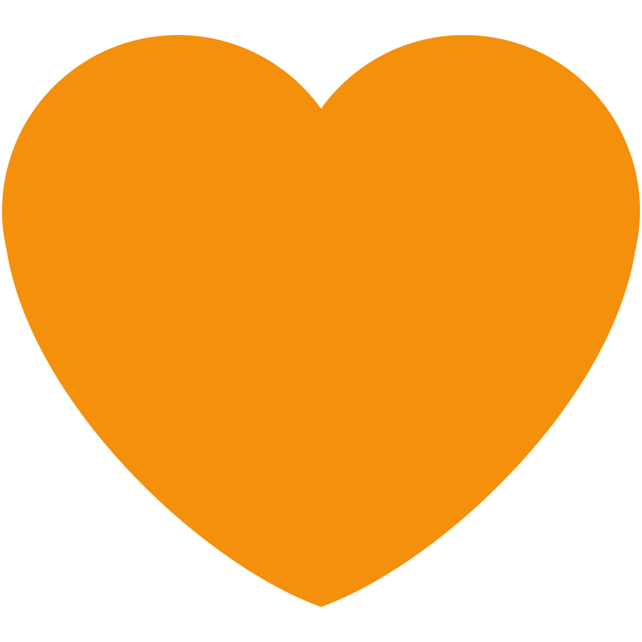 emoji de coração laranja